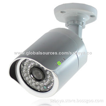 1,080p 2.0MP PoE P2P Water-resistant Mini IP Camera with 30m IR, 3-axis Bracket
